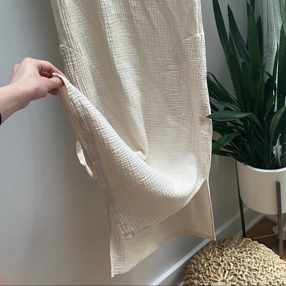 Rails Textured Cotton Midi Sheath Dress with side slits - Picture 8 of 8